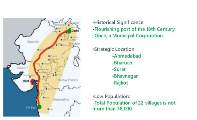 Delhi Mumbai industrial corridor Map image