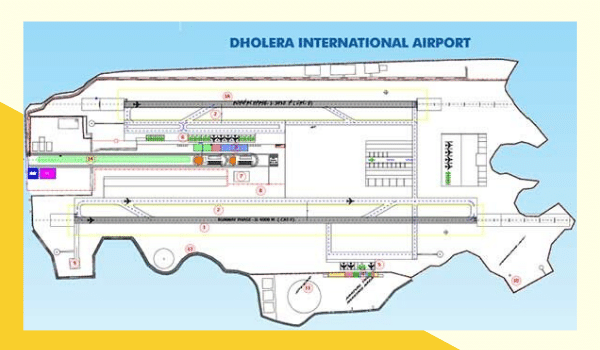 dholera international airport map planning