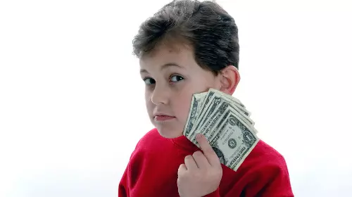 money as a kid at home